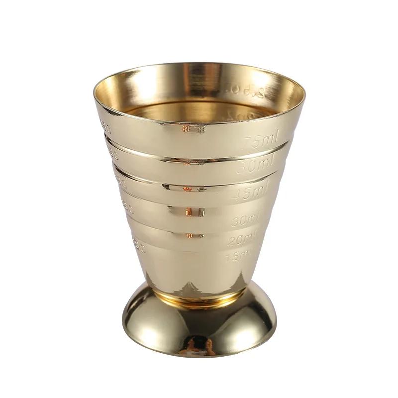 75ML Stainless Steel Measure Cup Cocktail Tool Bar Mixed Drink Accessories 3 In 1 Cocktail Tools Bar Jigger Cup