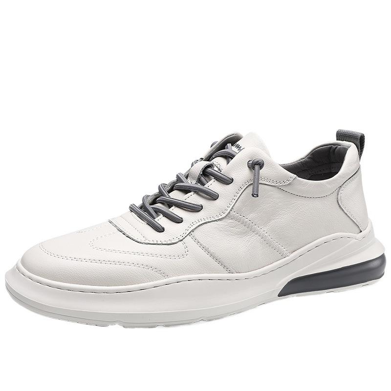 2025 autumn and winter new men's leather casual shoes British trend board shoes teen lace-up men's shoes