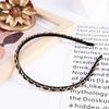 Chains Gold Color PU Leather Hair Accessories PU Chains Headband Korean Hair Hoop Women Hair Band