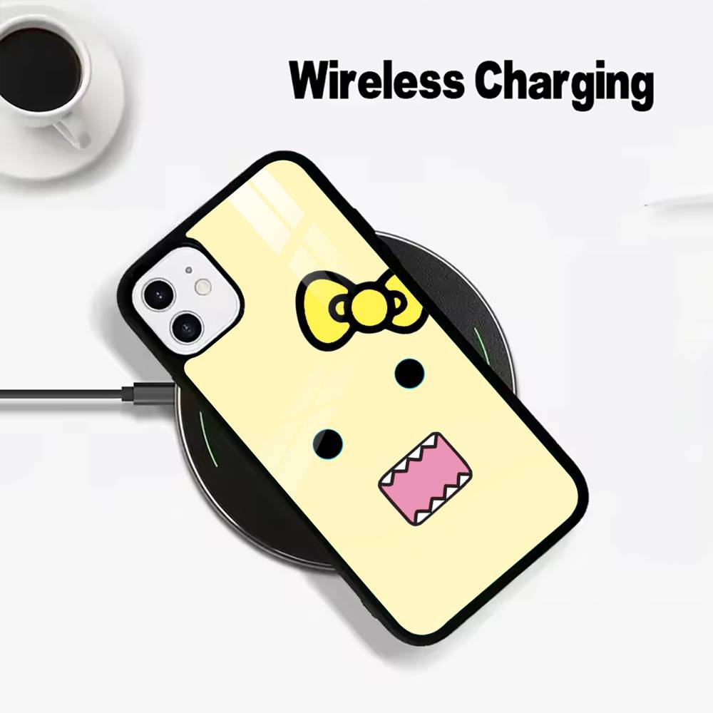 

C-Cute Domo-kun For IPhone17 16 15 14 13 12 11 Plus Pro Max Plus Wireless Charger Phone Case iPhone16Pro