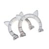 Black and White Pet Door Cats Hole Pet Door Fence Free Access Fish Bone Cat Ear Door Cat Hole Kennel