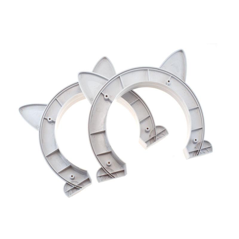 Black and White Pet Door Cats Hole Pet Door Fence Free Access Fish Bone Cat Ear Door Cat Hole Kennel