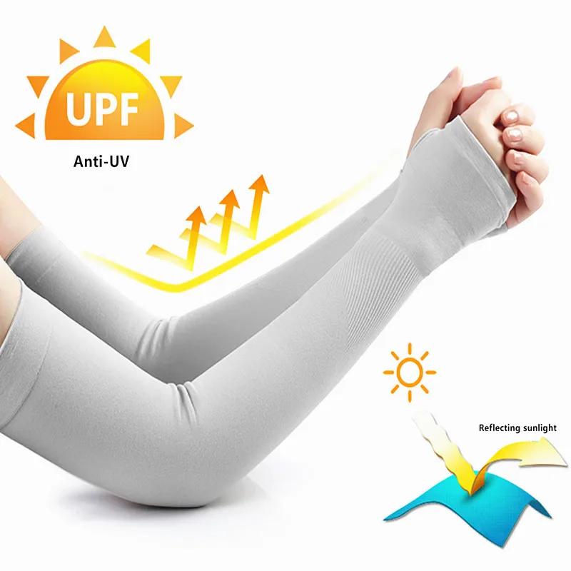 1Pair Compression Arm Sleeves for Sun Protection with UV Cover - Cooling Tattoo Cover Up Sleeves for Volleyball, Football