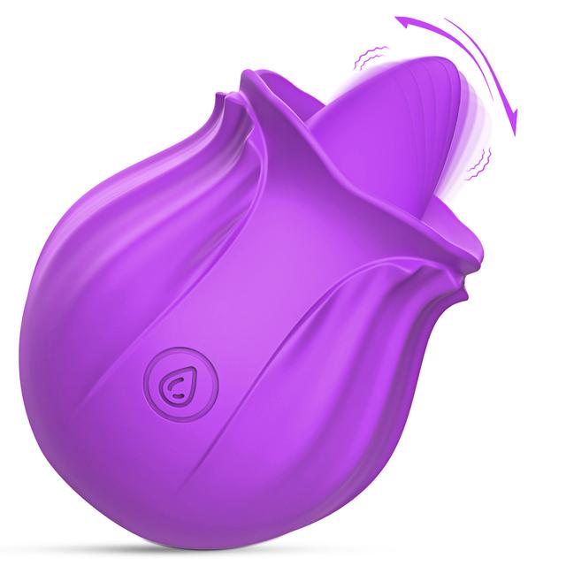 Różany wibrator łechtaczki dla kobiet dorosłych 18, punkt G stymulacja sutków stymulator łechtaczki lizanie języka wibratory Sex zabawki kobiety