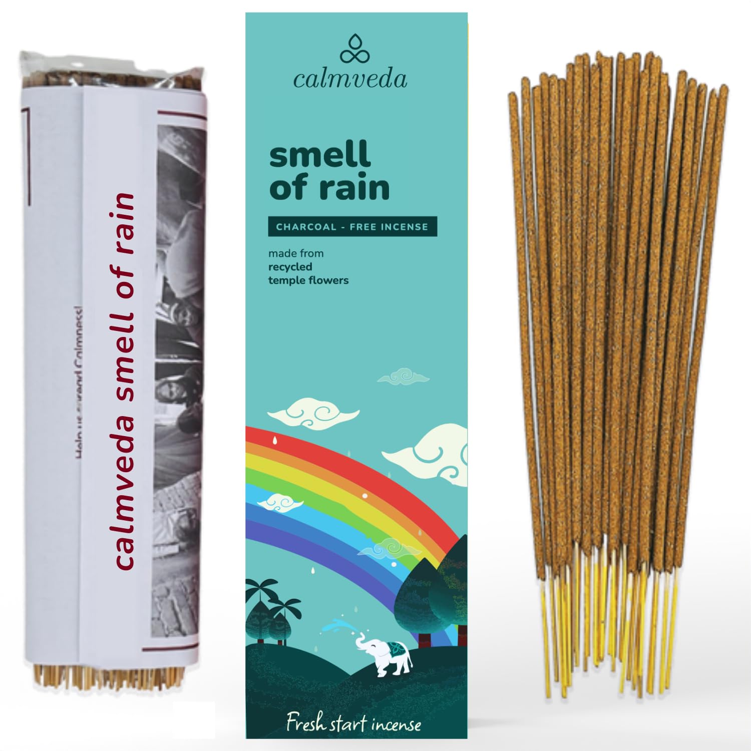 CALMVEDA Fresh Rain Incense Sticks - 80 Scent Sticks