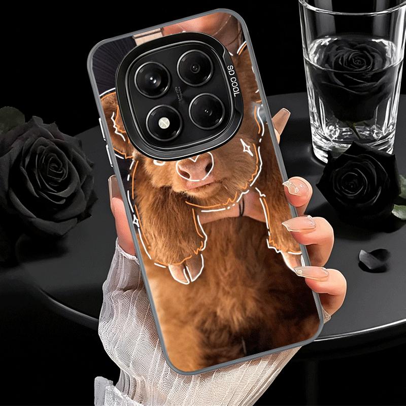 Cute Highland Cow Soft Phone Case for Xiaomi Redmi Note 13 14 15 Pro Plus 12S 12 11S 11 11T 10S 10 Shockproof Cover Back Shell