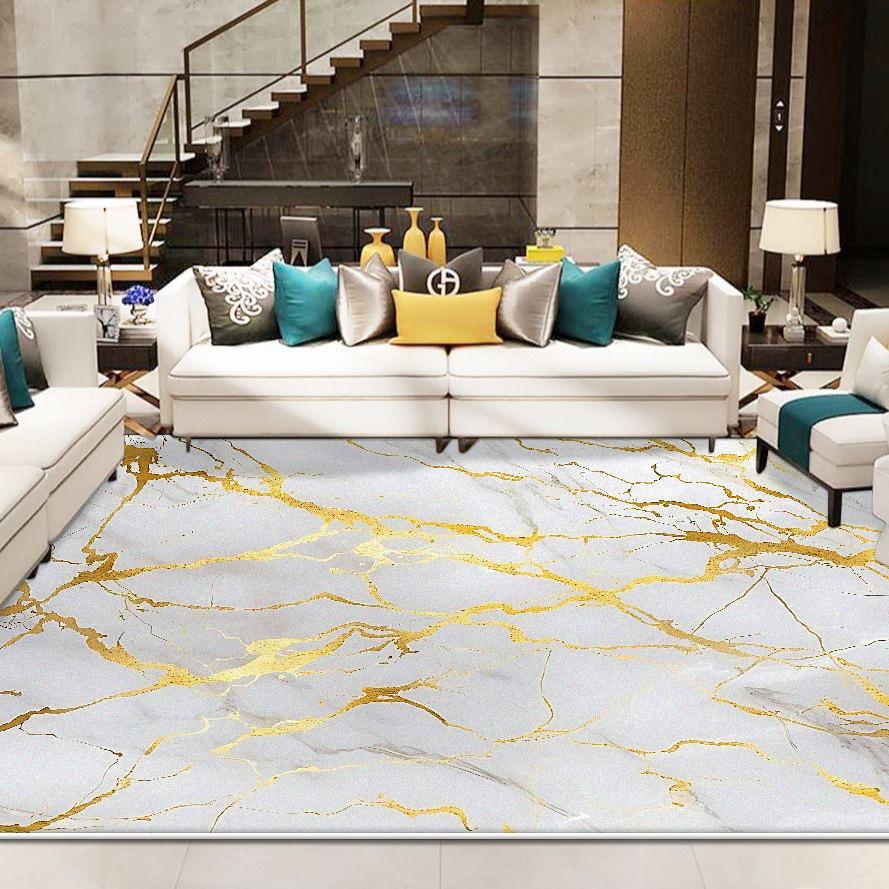 Marble Style Rugs for Living Room Easy Clean Abstract Decoration Carpet Non-slip Sofa Area Floor Mat Bedroom Cloakroom Door Mats
