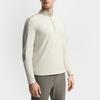 FILA Fitness Color Block Fleece Knit Comfortable Long Sleeve T-Shirt Men Tops White-Birch Gray A11M511222F-GY