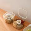 Gewürzbox Set Mehrfachgitter Gewürzglas mit Deckel und Löffel Küchen-Gewürzlagerbehälter Griff Salz Zucker Dosen Organizer