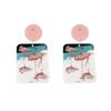 Environmentally Friendly Acrylic Earrings, Fashionable Cartoon Flamingo Love Earrings, Stud Earrings For Women