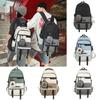 Blocked Fashionable Color Letter Printed Large Capacity Student Backpack