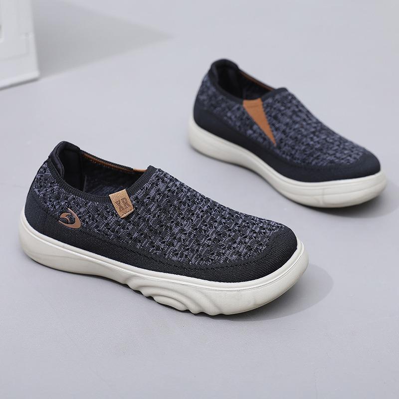 Spring and Autumn New Cloth Shoes Women's Single Shoes with Soft Soles, Comfortable One-pedal Mother Shoes, Thick-soled Non-slip Casual Shoes Women