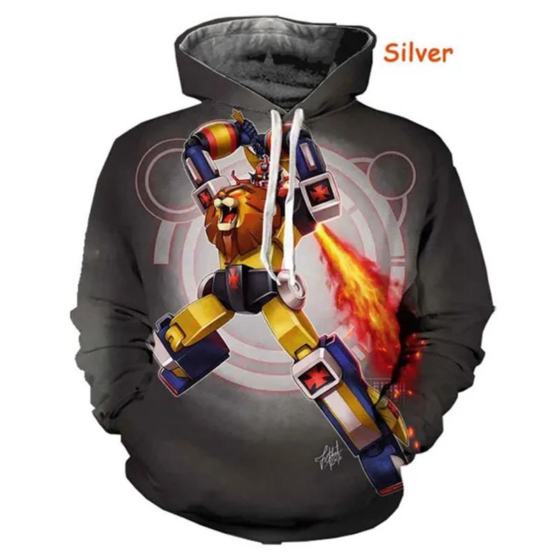 Męskie bluzy z kapturem Mazinger Z Anime Robot 3D Print Mężczyźni Kobiety Moda Bluzy Oversized Hoodie Harajuku Dzieci Swetry Dres