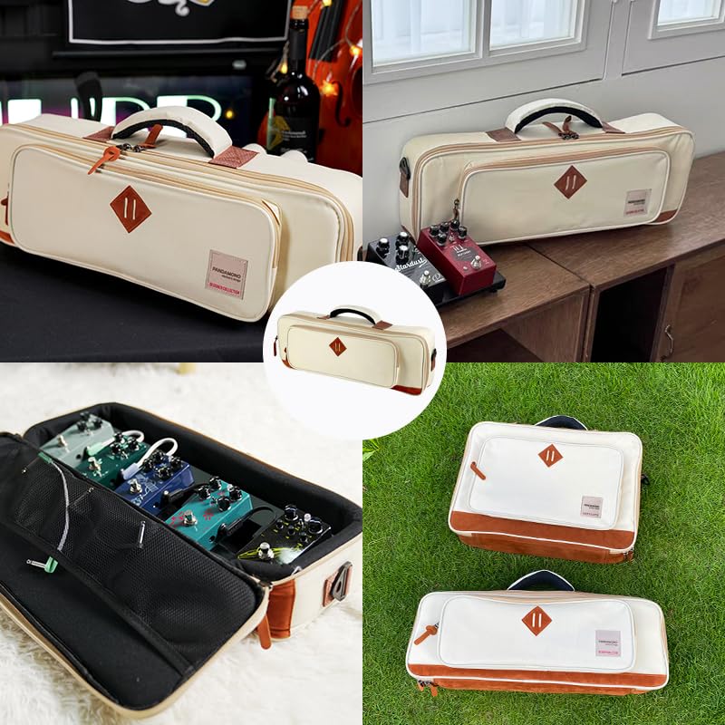 SFRBFJ Effect Pedal Board Bag Lightweight Waterproof Padded Guitar Case Shockproof Compatible with Aluminum Board MINI To Standard Effectors Storage