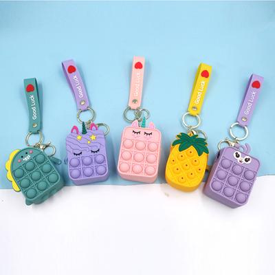 Silicone Coin Purse Mini Wallet  Sling  Bag Anti-stress Messenger Bag Strawberry Pineapple Bag