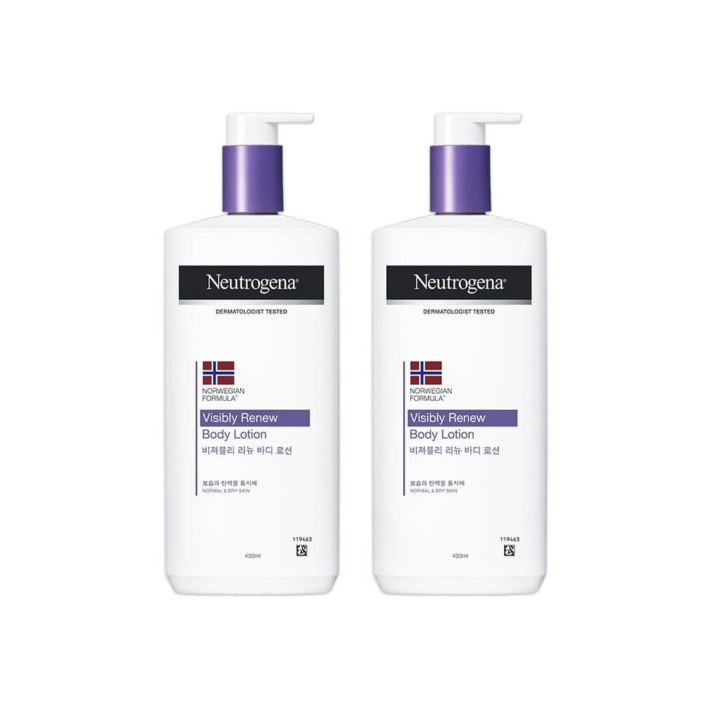 Neutrogena [new  Elasticity Boosting] Neutrogena Visible Renew Body Lotion Double Plan  450ml+450ml 