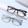 TR Anti-Blue Light Korean Style Fashion Glasses: Simple Bare-Face Frame, Plano Lenses, Prescription Compatible