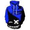 Sudadera con capucha informal con estampado digital 3D de lobo y animales para hombre
