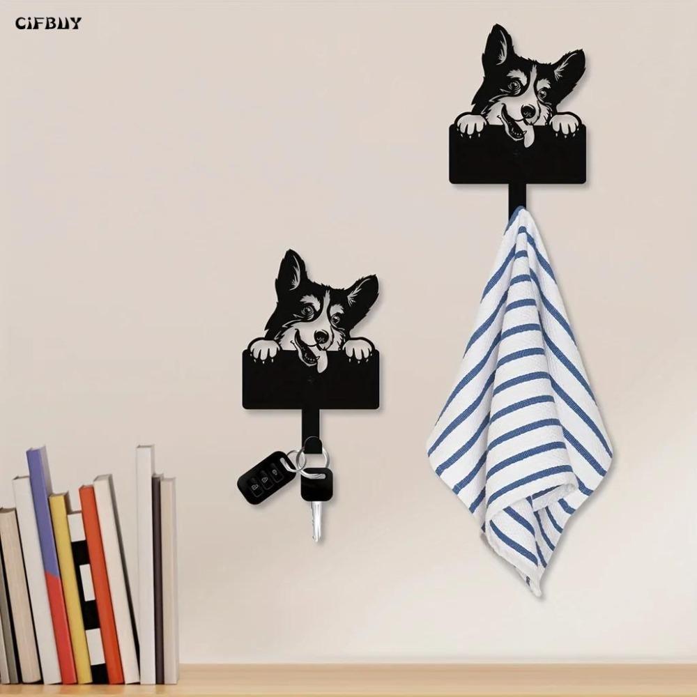 Wall Hook Metal Corgi Dog Lover Home Decor