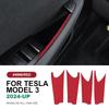 Italian Top Suede Door Ide Handle Trim Stickers for Tesla Model 3 Highland 2024 2025-Up Decor Accessories