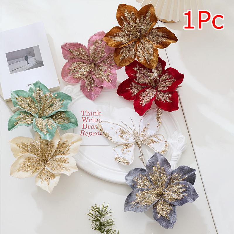 1 Stück Samt DIY Stoff Festival Simulierte Lilienblume Neujahrsdekoration Festival Weihnachten Hochzeitsanhänger