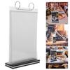 Clear PVC Poster Holder Sturdy Base Pageable Folder Convenient Menu Display Stand Restaurant