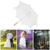 Lace Umbrella Wedding Bridal Parasol Umbrella for Photography Props Wedding SuppliesL White