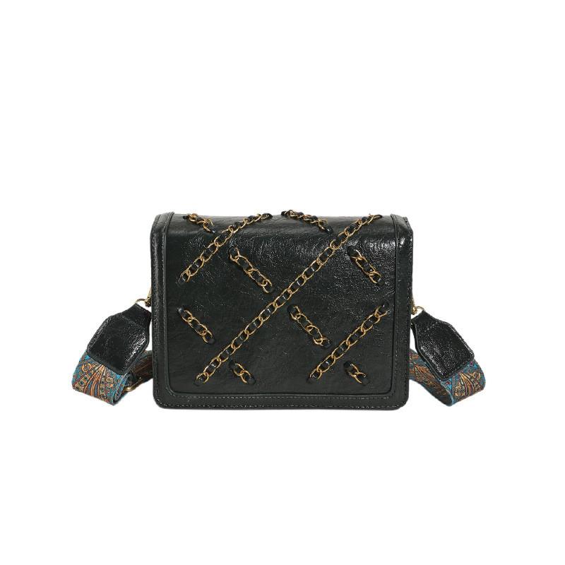 IELGY Simple Fashionable All-Match Bag Korean Version Popular Diamond Chain Shoulder Messenger Bag