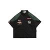 Men's American Retro Hiphop Street Racing Short-Sleeve Summer Shirt - Trendy, Motorcycle-Inspired, Loose, Thin Design