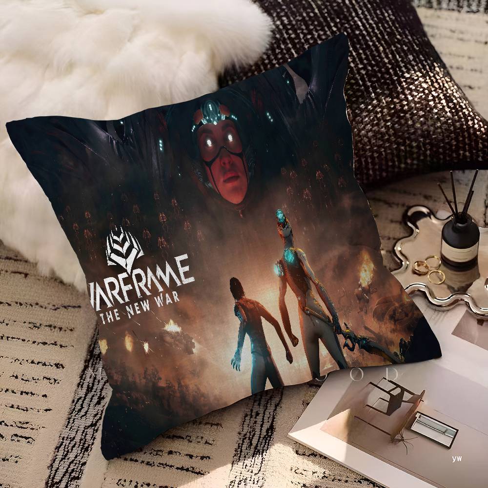 Warframes Gamer Pillow Gift Home Office Decoration Pillow Bedroom Sofa Car Cushion CoverPillow Case