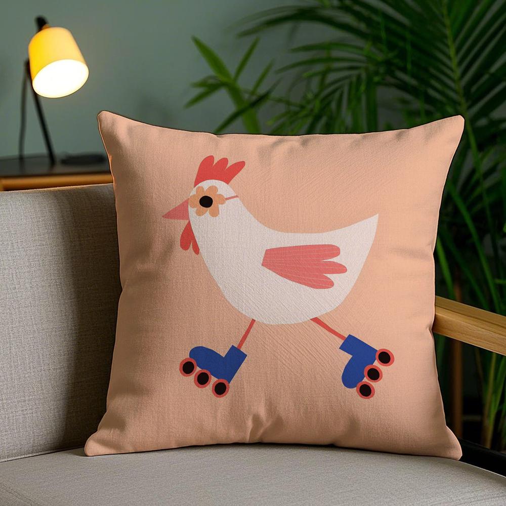 Abstract Animals Cushion Cover Soft Short Plush Double-Sided Printing Home Decor Machine Washable Pillow Case Gift