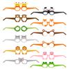 Children'S Birthday Party Decoration Photo Props Elephant Zebra Frog Animal Paper Glasses