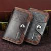 Vintage Men Wallet Card Holder Large Capacity Pu Leather Short Male Purse Id Credit Card Bag Men'S Tri-Fold Wallet Birthday Gift