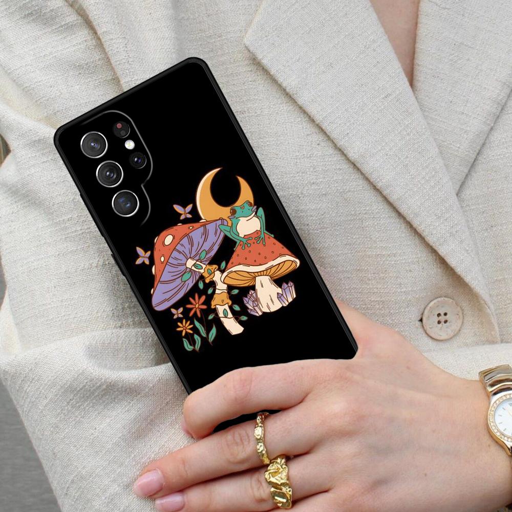 Hippie Mushroom Frog Shrooms Cell Phone Case for Samsung Galaxy S26 Ultra S25 S24 S23 S22 S21 S20 Note10 Cover