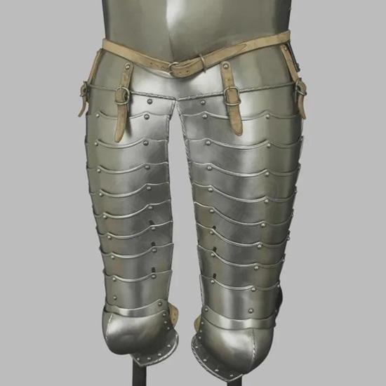 Medieval Steel Knight French Polished Armor Suit Half Body Armor Knight Cuirass With Tassets, Arm Guard,Gorget Larp  Reenactment Costume