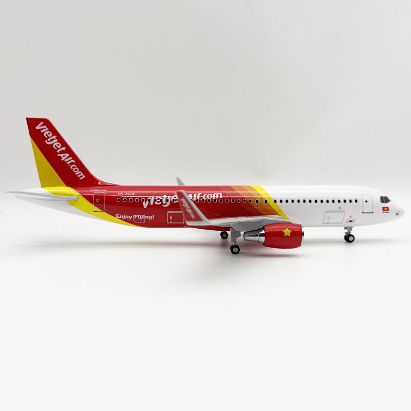 30CM VietJet Air A320 Aircraft Model: Static Display Ornament & Aviation Gift