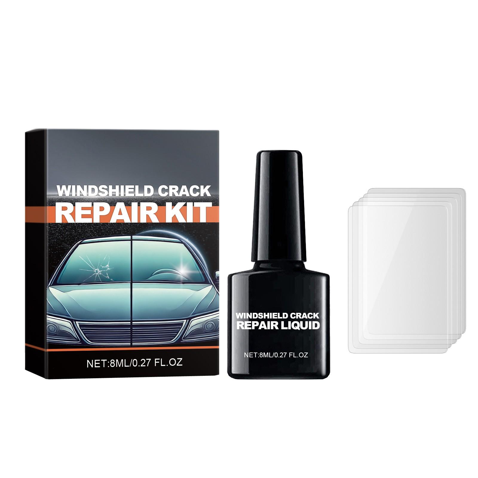 

Капли для лобового стекла автомобиля Жидкий комплект для лобового стекла Быстро ремонтирует трещины 8 мл One Size чёрный