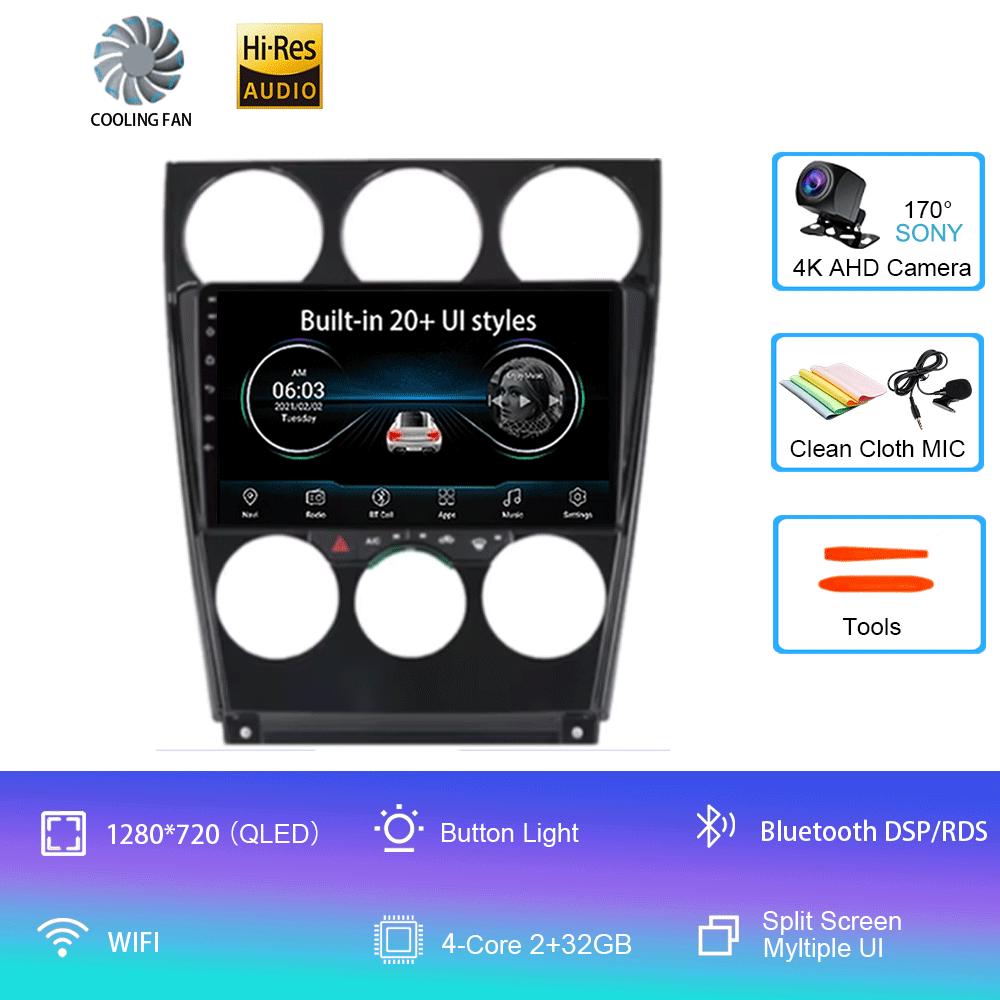 

Для Mazda 6 2002 2003 2004 2005 2006 2007 2008 Android 14 Автомобильный плеер Навигация GPS Радио Мультимедиа Carplay 2Din 360 Камера RDS CHINA