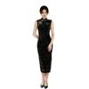 Green velvet bronzing sleeveless cheongsam 1011 early autumn new Chinese temperament retro slim daily dress women