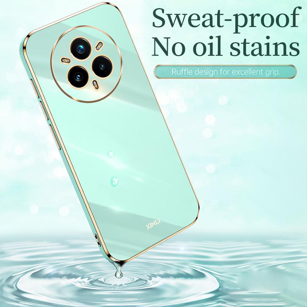 XINLI For Realme 14 Pro+ 5G Case Ring Kickstand Electroplating TPU Phone Cover