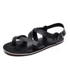 Fashion Summer Men Fashion Rome Genuine Leather Sandals Belt Design Open Toe Sandals Man Simple Casual Flat Shoes Breathable Sandalias