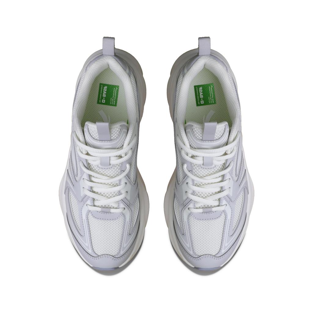 Anta Nebula Series Women Retro Running Shoes Ivory White Light Gray 122618896R-4
