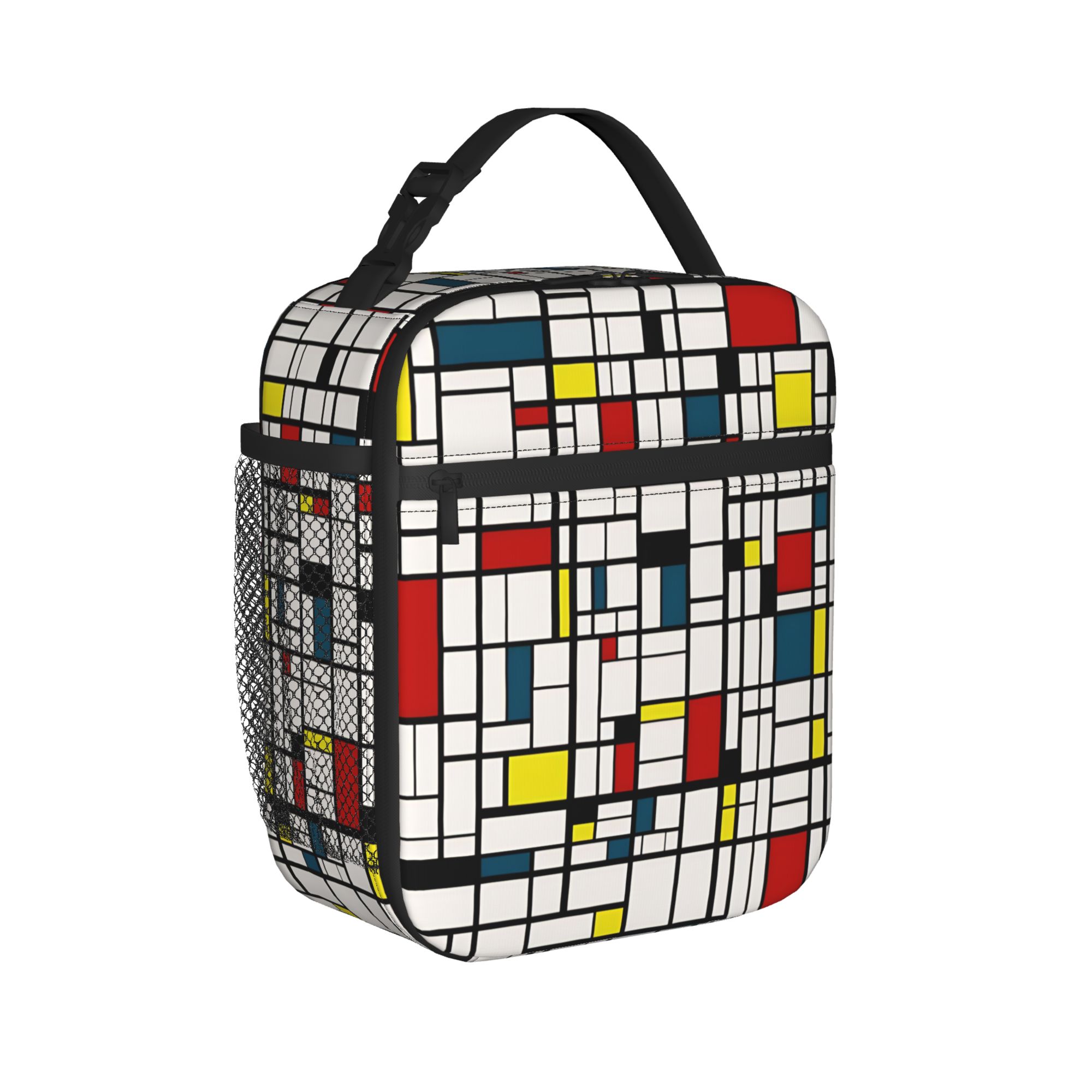 Piet Mondrian De Stijl Accessoires Sacs à déjeuner isothermes pour l'extérieur Sac de conservation des aliments Glacière thermique portable Boîte Bento Option 1