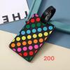 Trendy Soft Rubber Luggage Tag: Colorful Geometric Camouflage Polka Dot Pattern, Wear-Resistant & Waterproof Travel Essential.