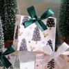 WTEMPO 60PCS 3-Style DIY Creative Ribbon Bow Foldable Paper Boxes Christmas-themed Festive Gift Boxes Christmas Tree Pattern Printed Packaging Boxes
