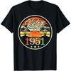 Mb 71st Birthday Vintage 1951 Retro Sunset Coconut Trees T-Shirt
