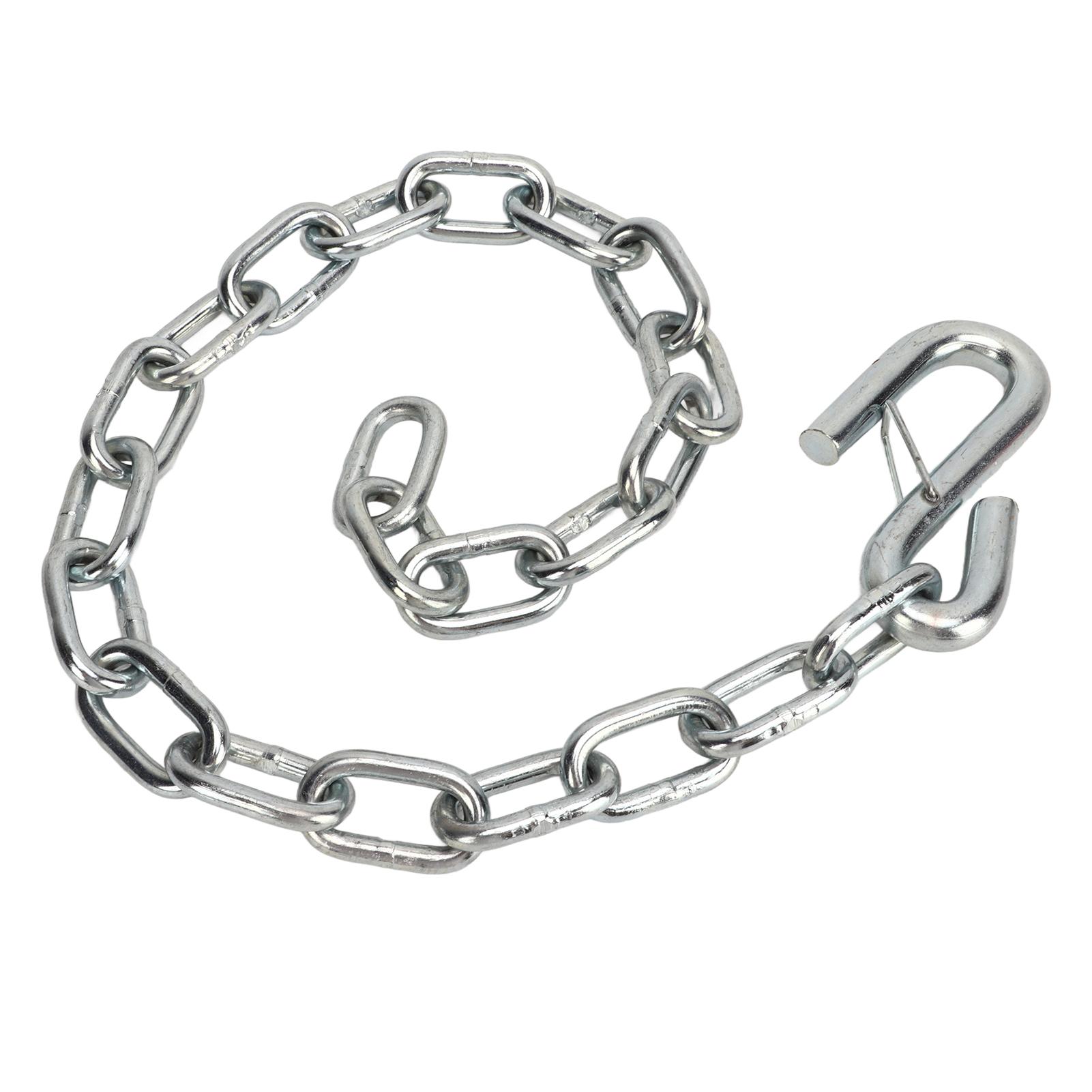 

Trailer Safety Chain Heavy Duty 3500lbs Safety Chains with Double Spring Clip S Hooks Towing Wire Ropes for Trailer RV