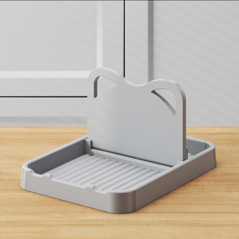 2pcs Cute Cat Style Spoon Rest Gray Pot Lid Utensil Rest Durable Lid Holder  Countertop gray-2pcs серый