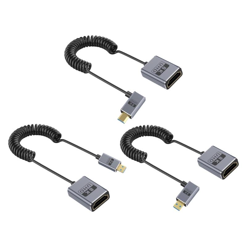 2.1 version 8K60hz Cable Microed to Standard 48Gbps Fast Speed Dynamic Support 4K120Hz Coaxial Design Flexible Cord