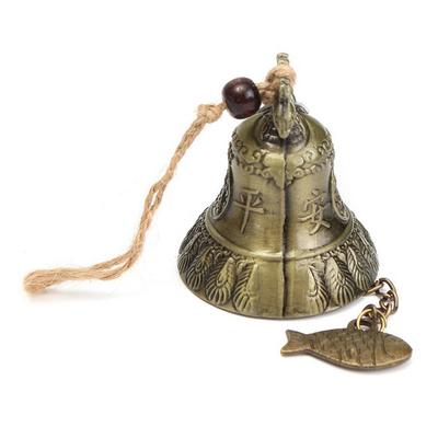 Metall Fengshui Glocke Garten Handgefertigt Kupfer Fisch Hängendes Windspiel Auto
